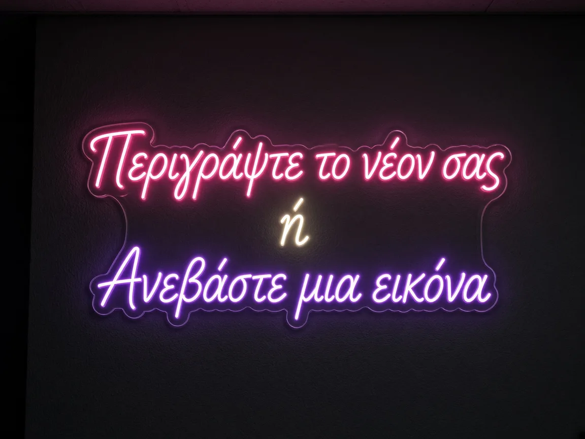 Αναμμένο νέον: Περιγράψτε το νέον σας ή ανεβάστε μια εικόνα