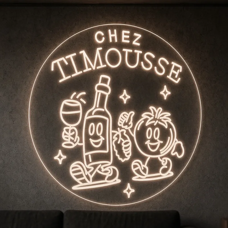 Néon LED sur mesure Chez Timousse