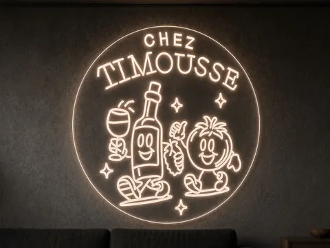 Néon LED sur mesure Chez Timousse