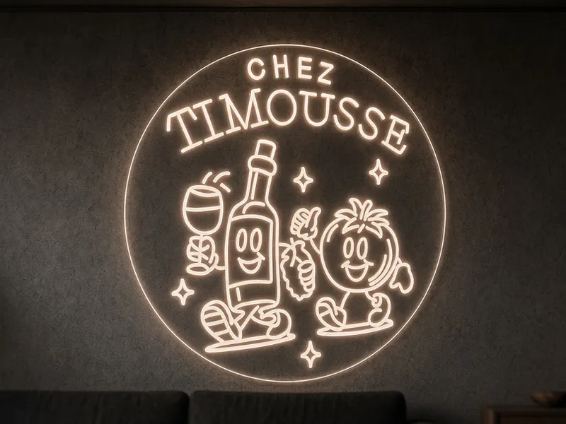 Néon LED sur mesure Chez Timousse