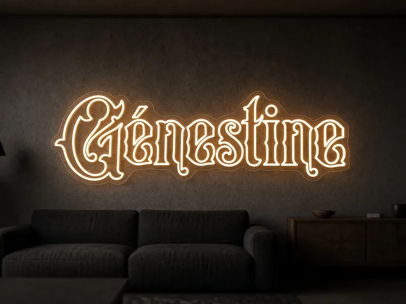 Génestine, néon sur mesure