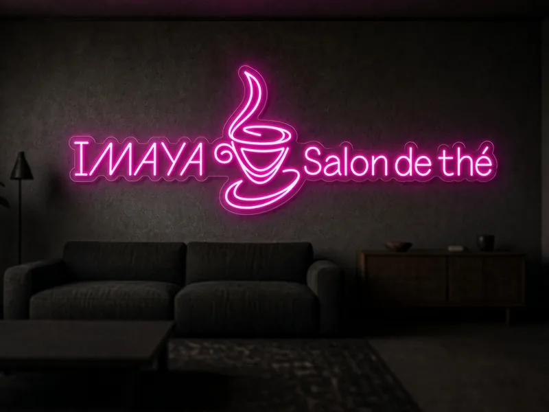 Néon LED sur mesure Imaya Salon de thé