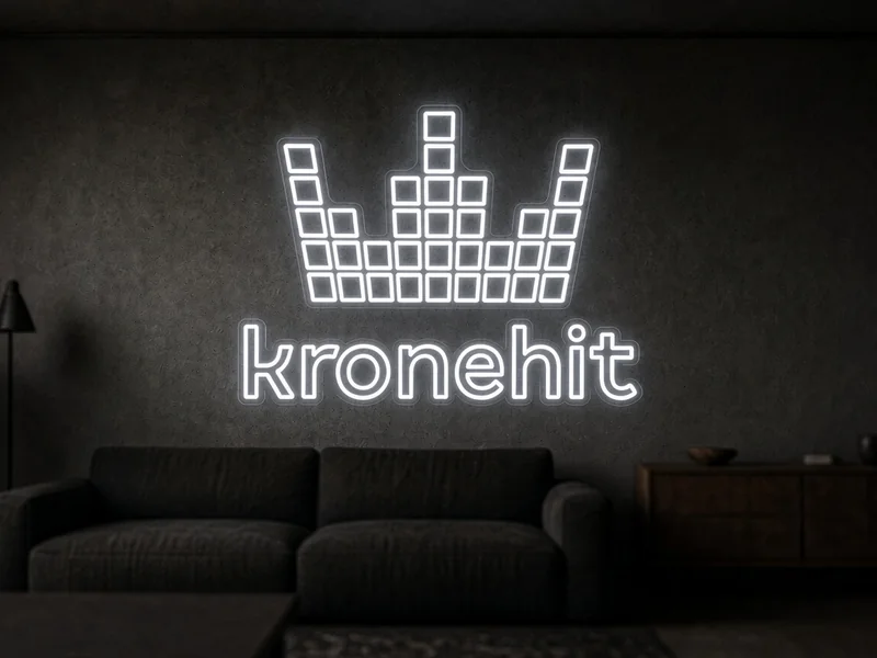 Insegna neon LED su misura Kronehit