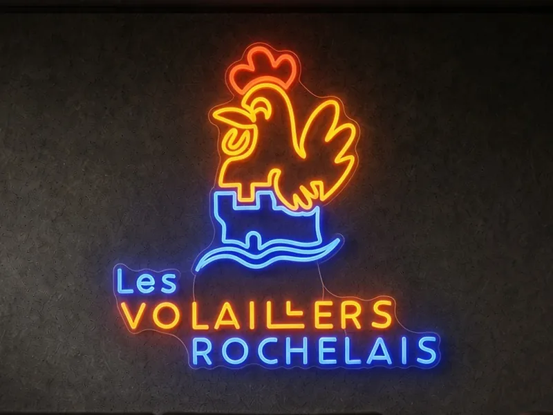 Επιγραφή LED neon κατά παραγγελία Les Volaillers Rochelais