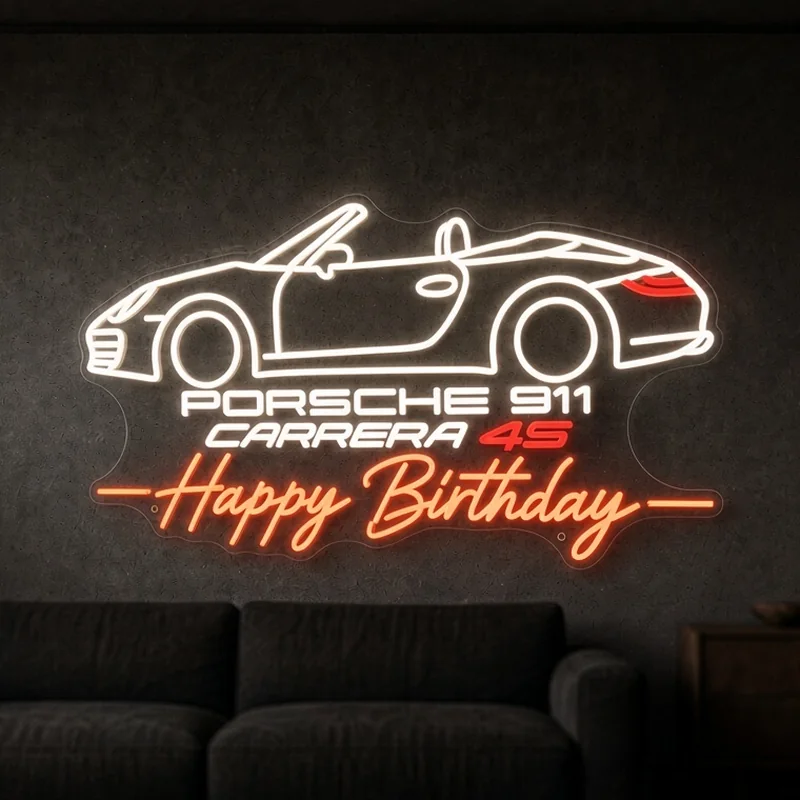 Porsche 911 Carrera 4S, neon LED na zamówienie