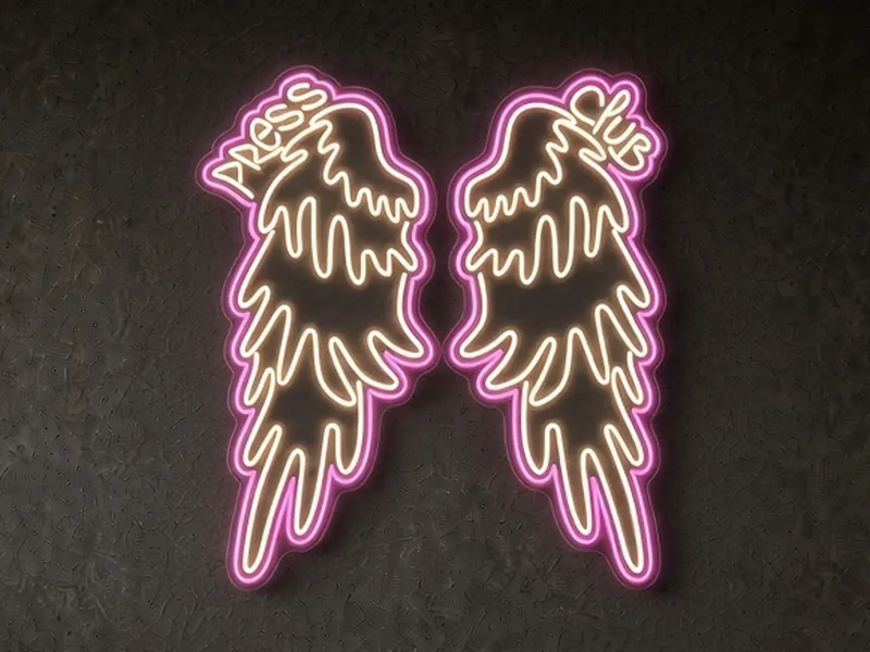 Insegna neon LED su misura Press Club