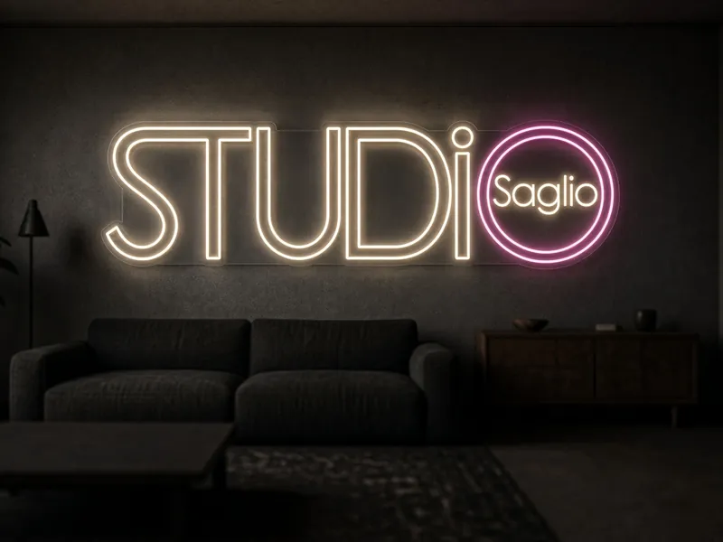 Néon LED sur mesure Studio Saglio