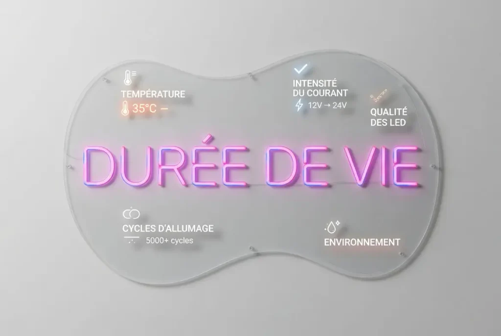 Les facteurs qui influent la durée de vie du néon LED