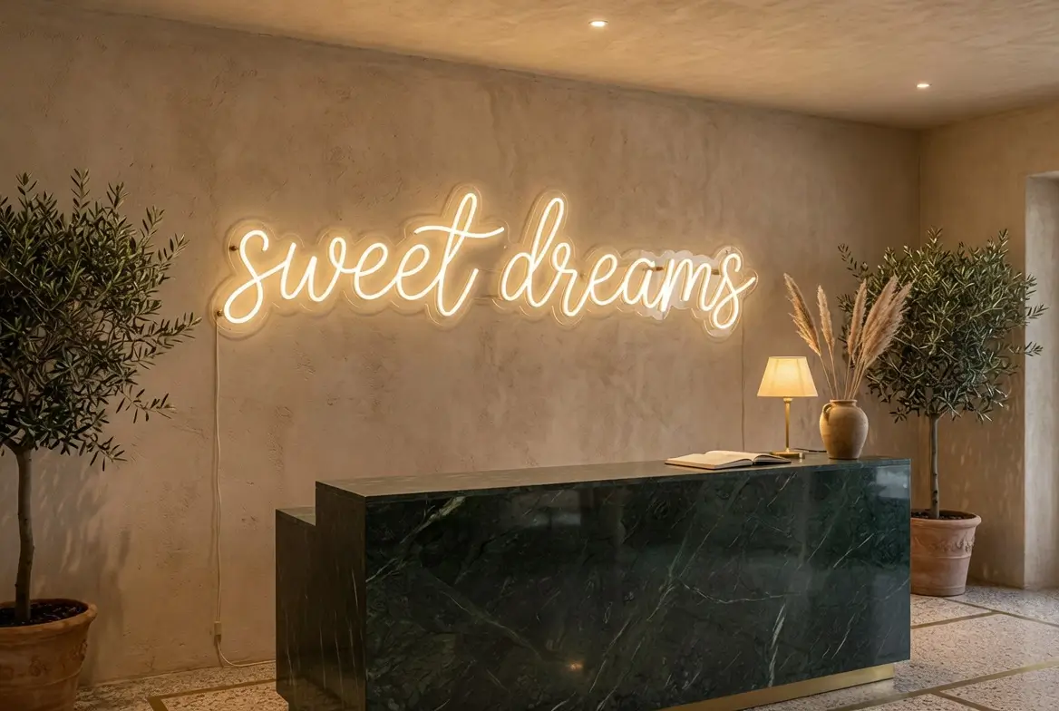 Enseigne néon LED Hôtel Riviera Lyon Helioneon