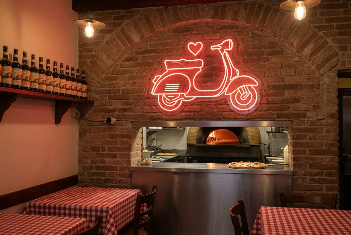 Pizzeria Napoli — néon vespa
