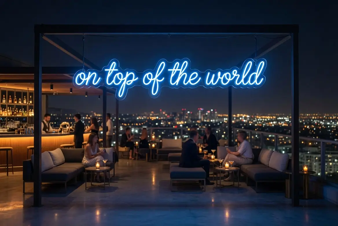 Néon LED décoratif Rooftop Bar Skyline Helioneon