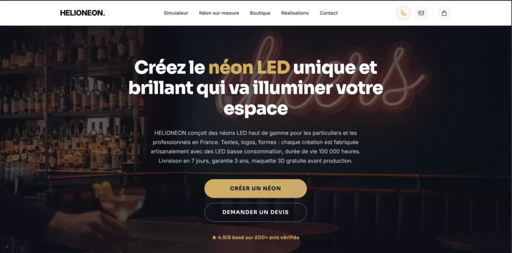 helioneon fabrique ses néons personnalisés en France selon les normes CE