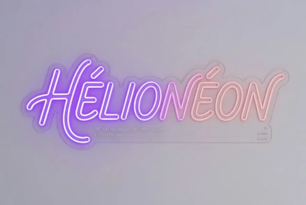 Vieillissement des néons LED au cours des années