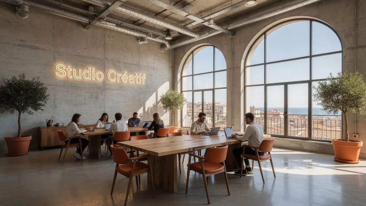 Néon LED studio créatif Marseille Helioneon