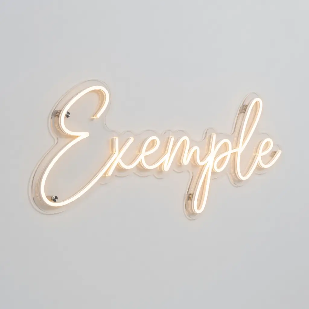 Support acrylique transparent découpé pour néon LED effet flottant
