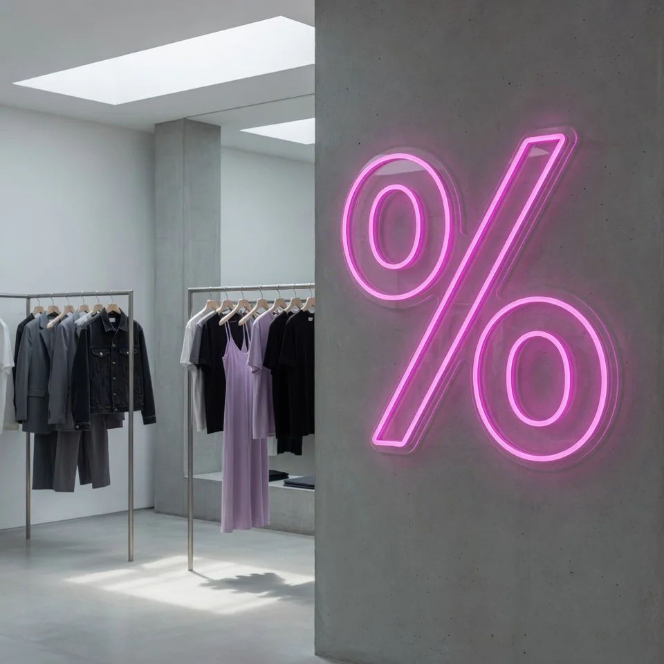 Neon logotyp boutique