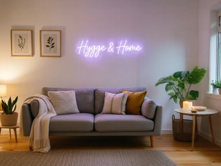 Néon LED décoratif dans un espace commercial moderne, éclairage d'ambiance