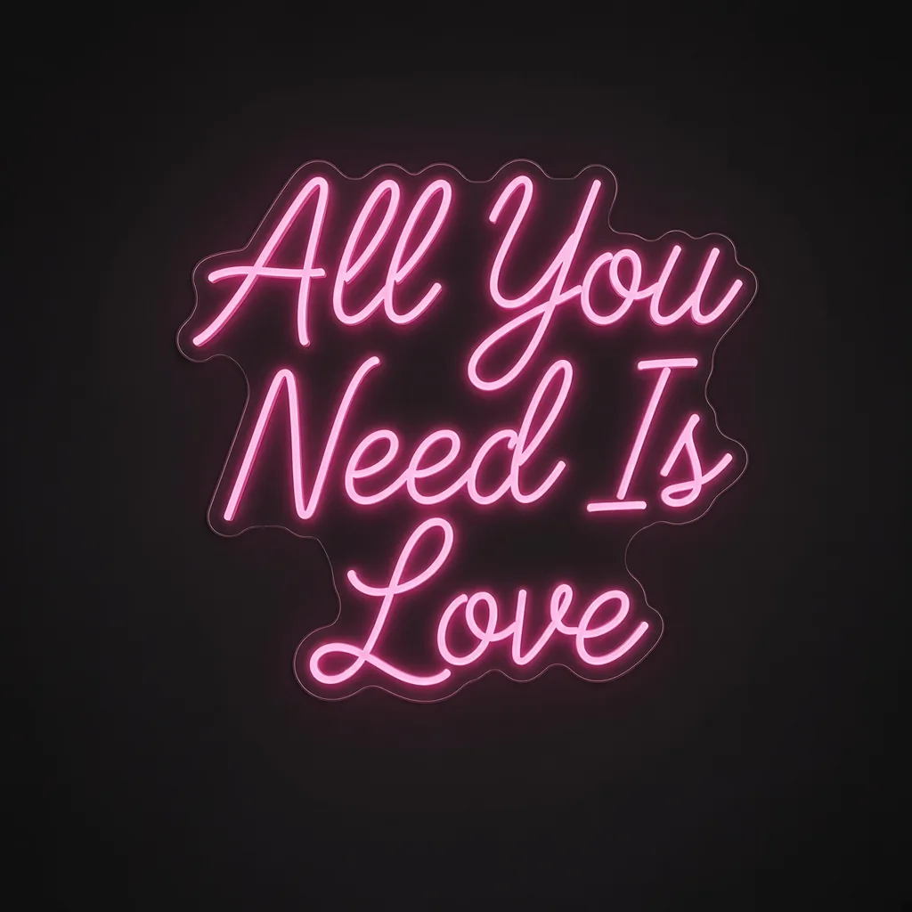 All You Need Is Love - Neon LED