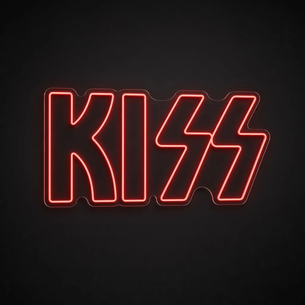 Kiss - LED-neonbord