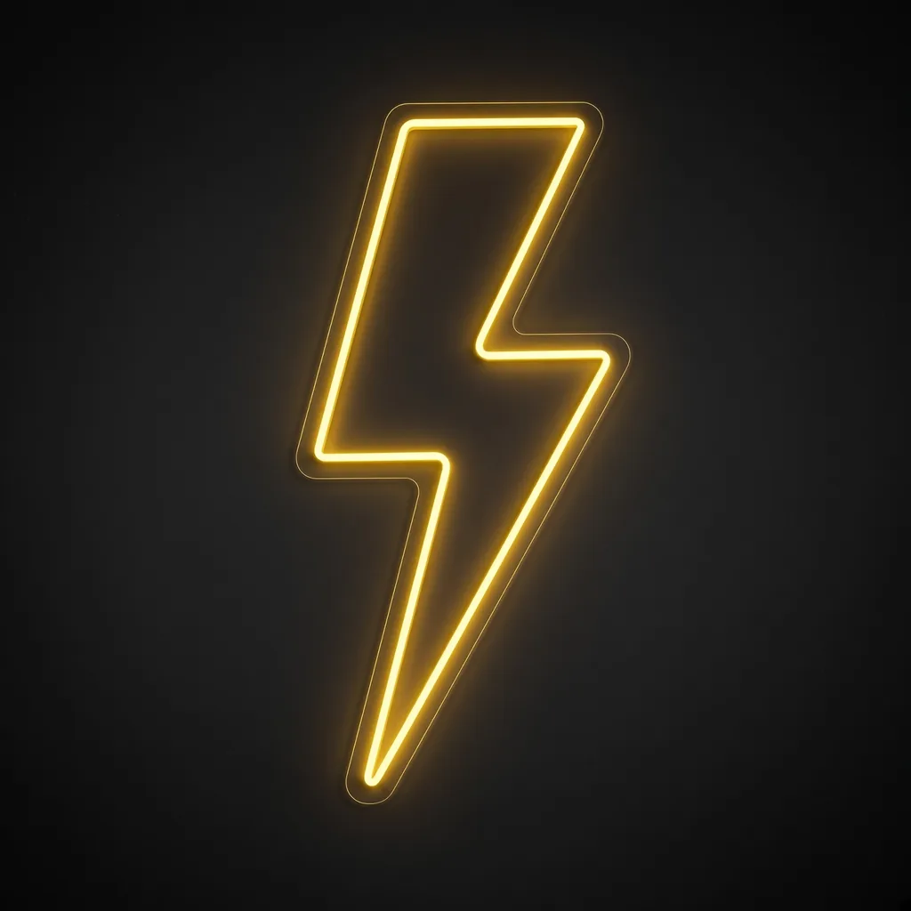 Lightning Bolt - Neón LED