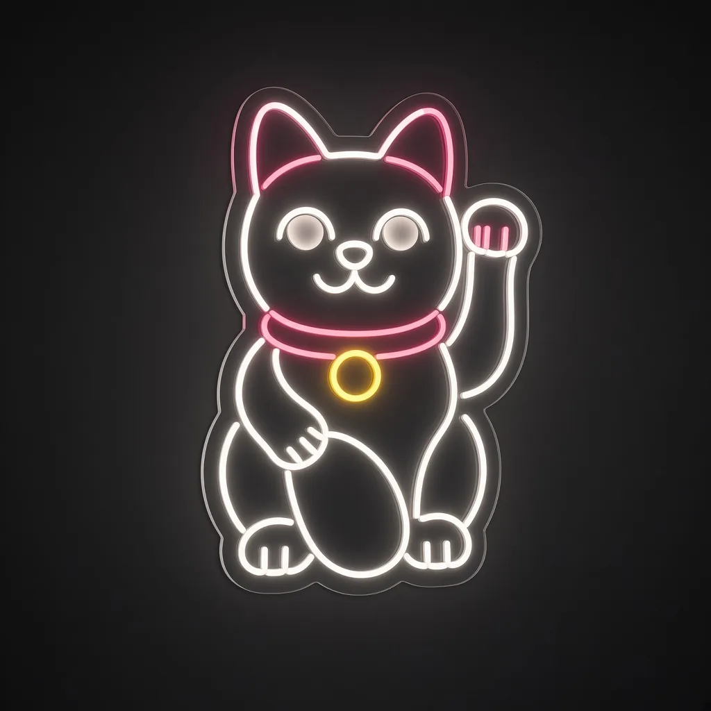 Lucky Cat - Néon LED