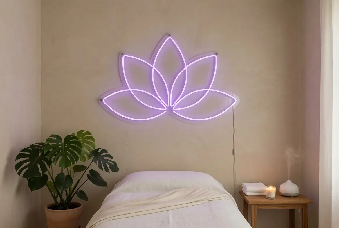 Spa Sérénité — néon lotus