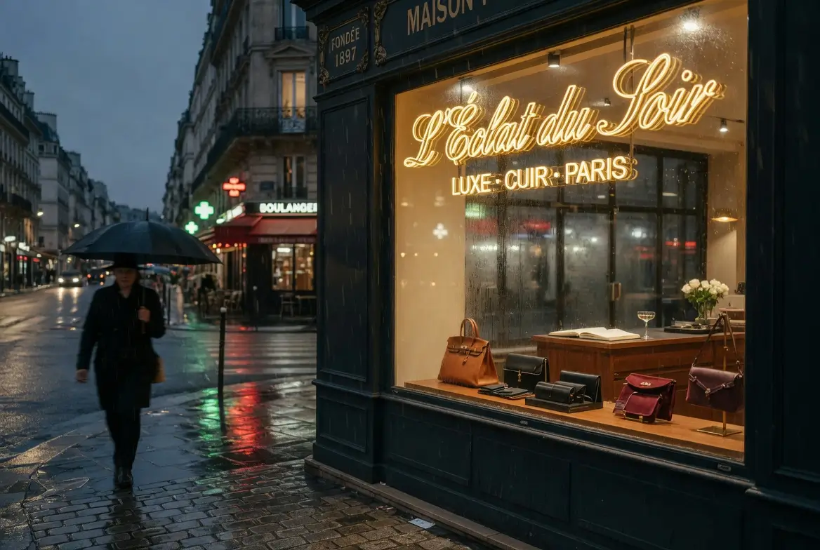 Néon LED dans une boutique de luxe, ambiance premium et feutrée