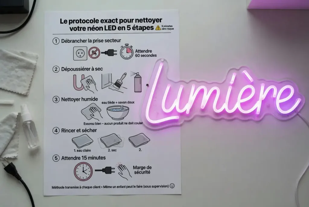 Les étapes à suivre pour entretenir son néon LED