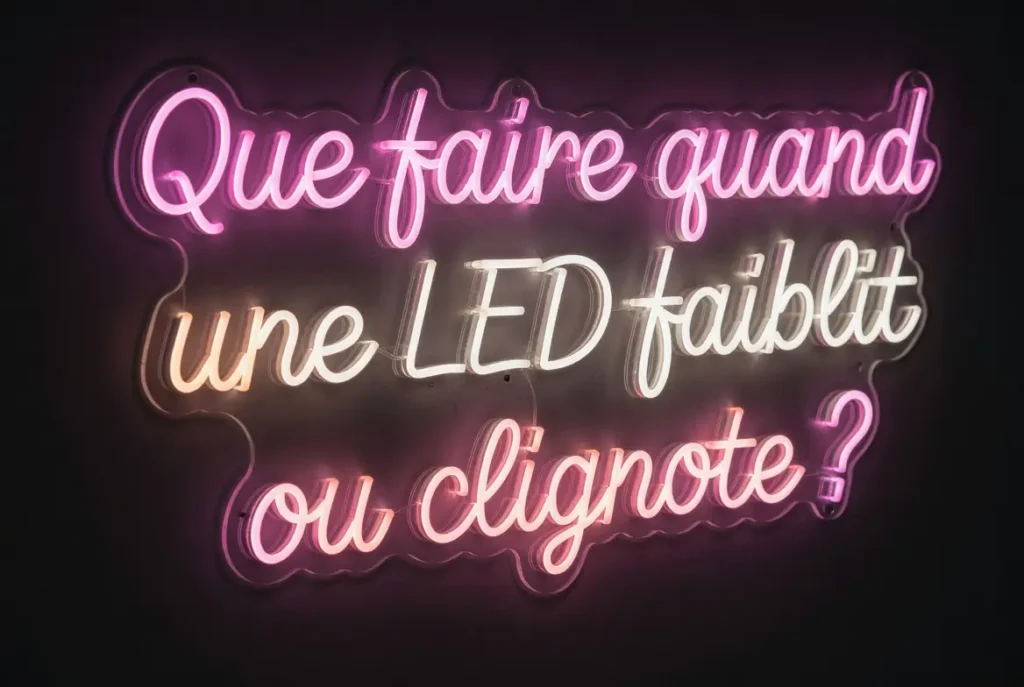 néon qui clignote et étapes à suivre