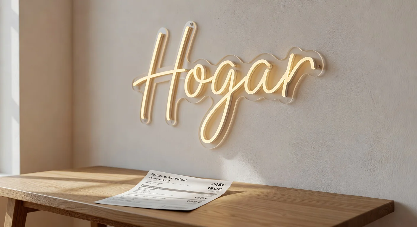 Factura eléctrica española y letrero neón LED Hogar