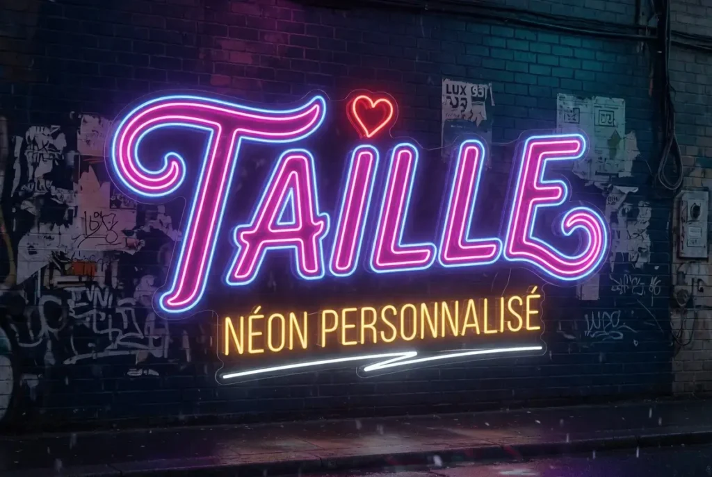 taille néon personnalisé