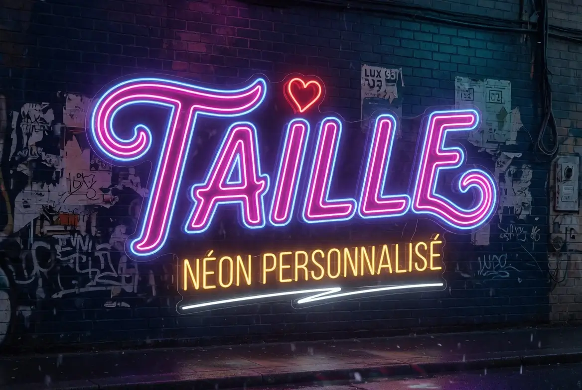 taille néon personnalisé