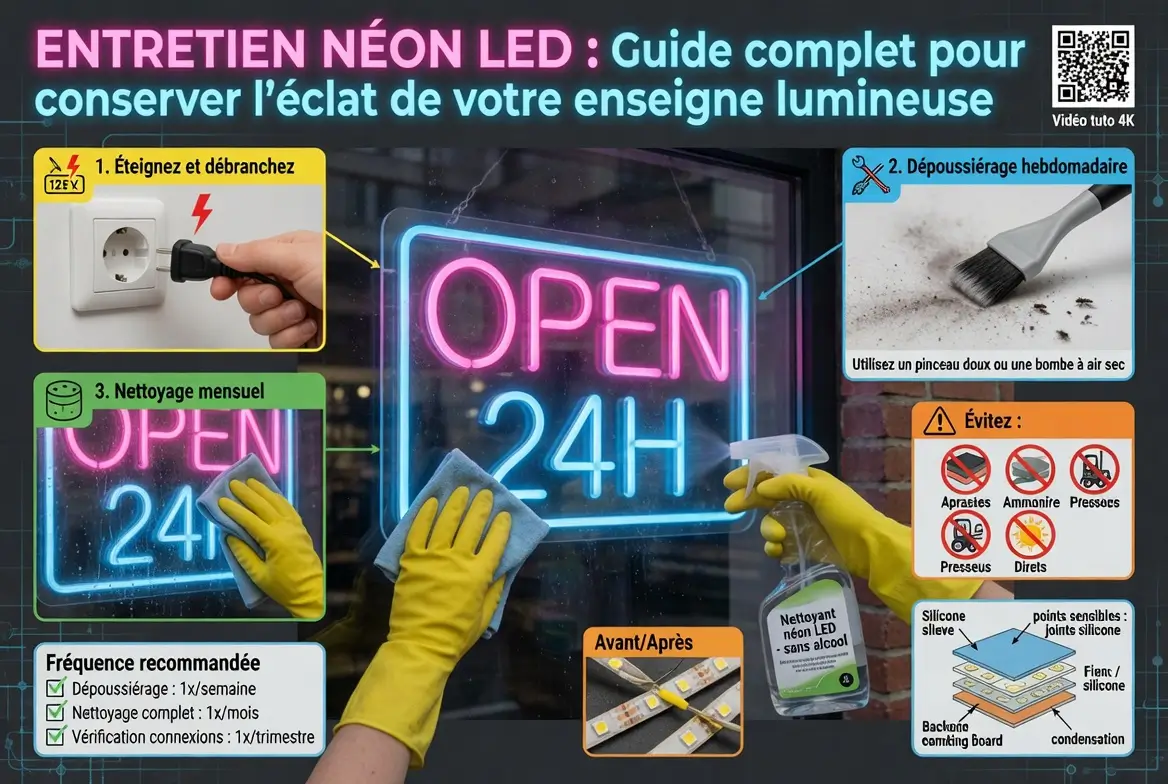 Entretien néon LED