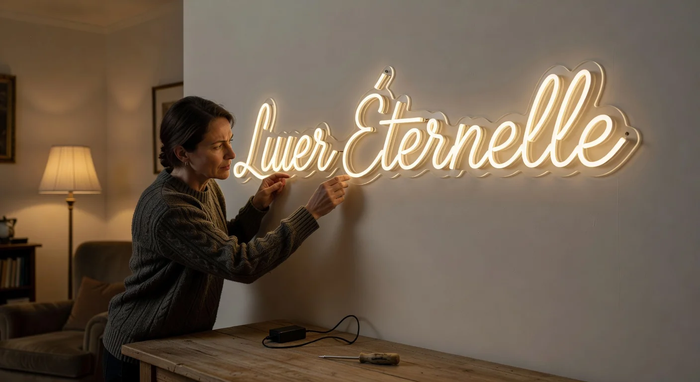 Diagnostic d'un néon LED qui clignote dans un salon français