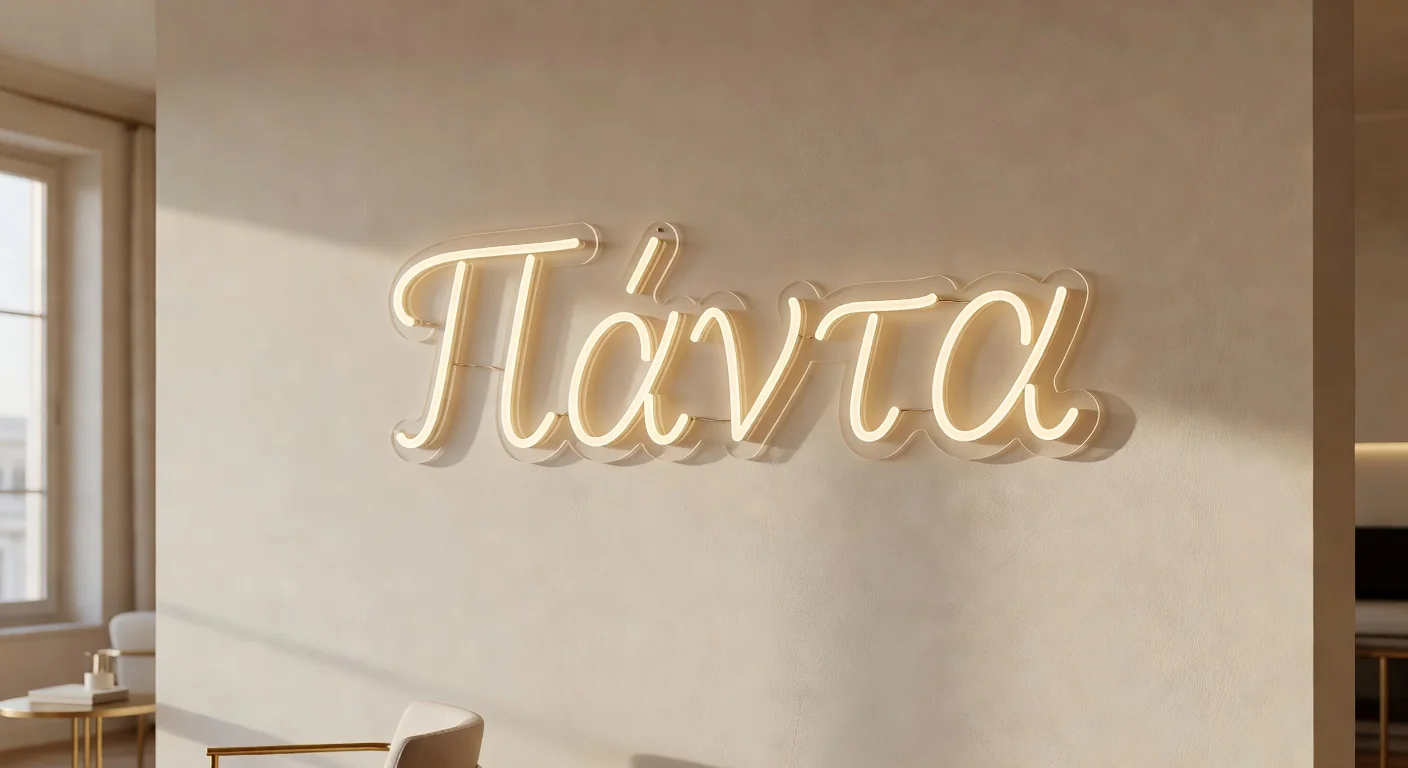 LED neon Πάντα που συμβολίζει τις 100 000 ώρες διάρκειας ζωής