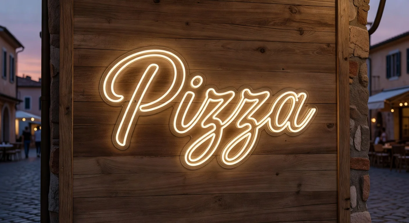 Neon LED esterno IP65 Pizza su un ristorante italiano