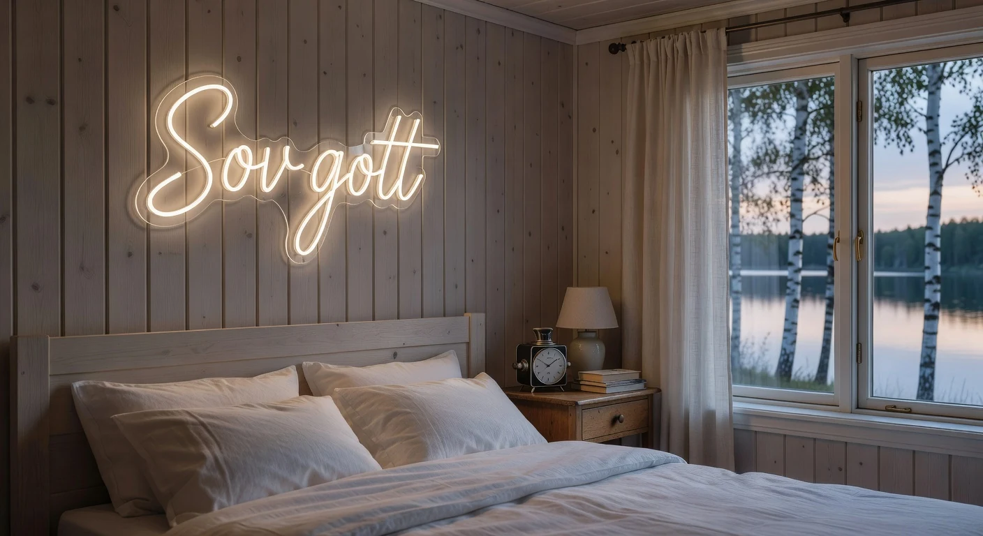 Närbild på flexibel silikon-LED-tub i en neonskylt