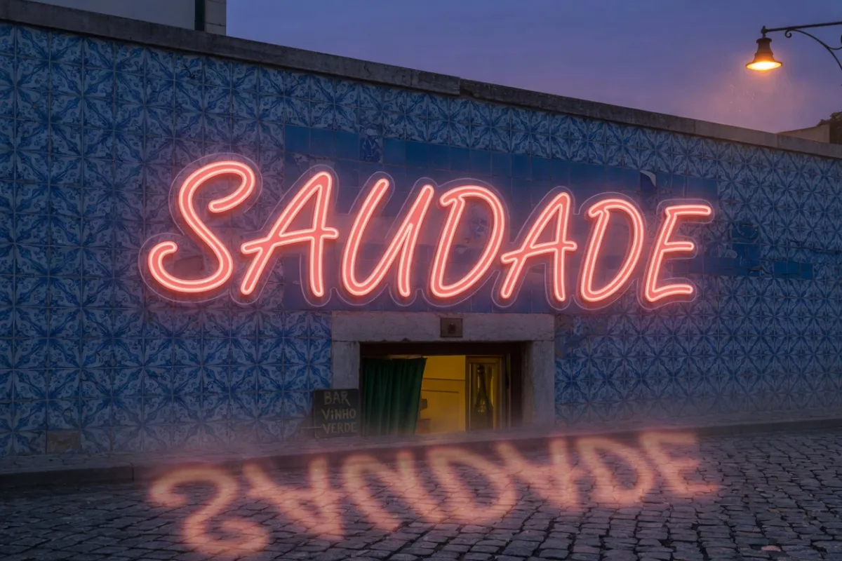 Letreiro neon LED de exterior com grau IP65 numa fachada de pastelaria em Lisboa ao anoitecer, exemplo de instalação Helioneon