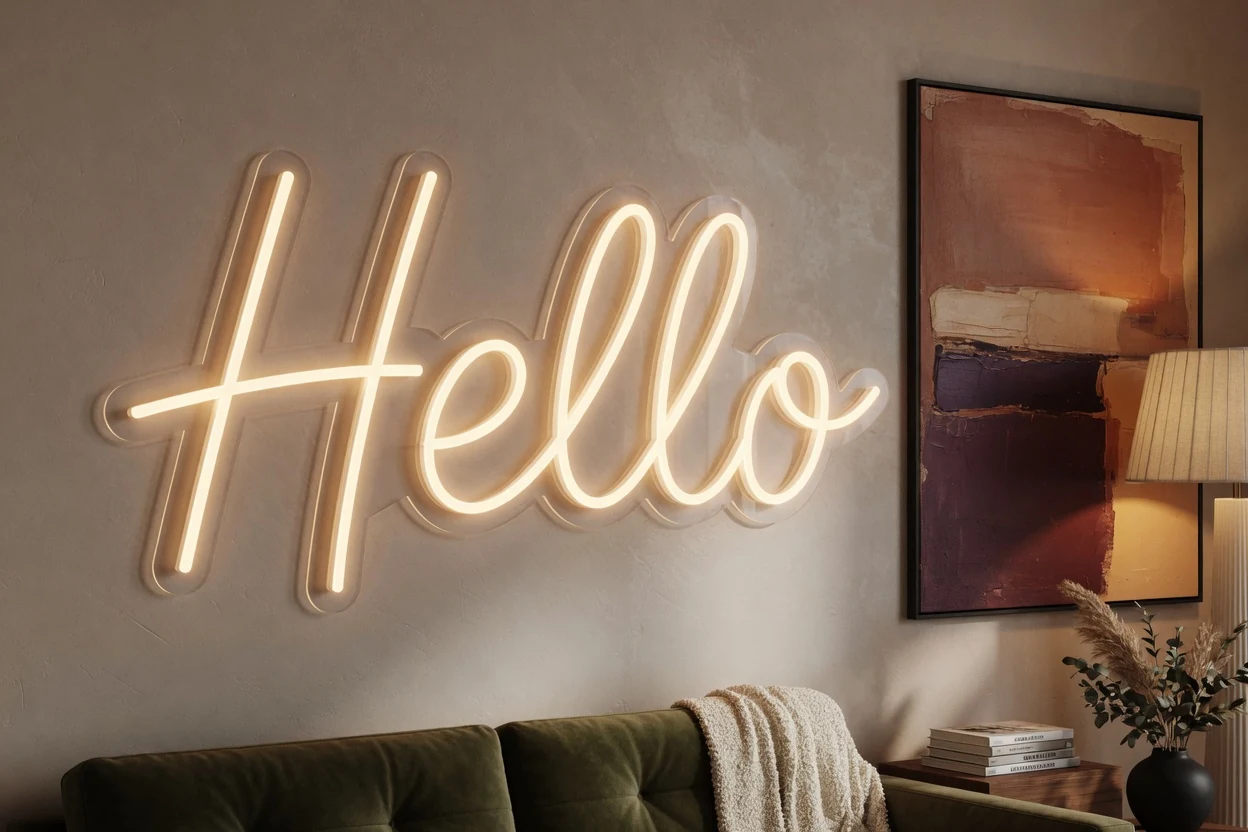 Glas neon vs LED neon afbeelding