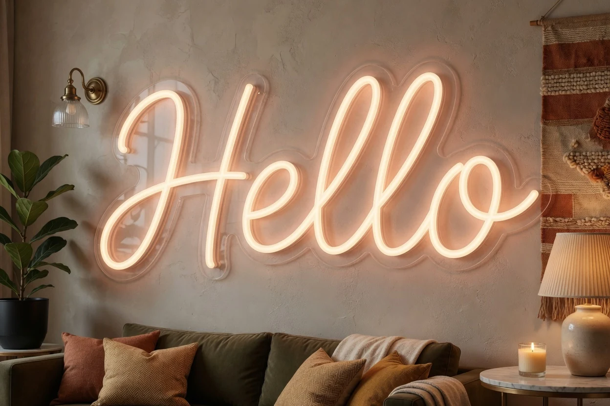 Glass neon vs LED neon image