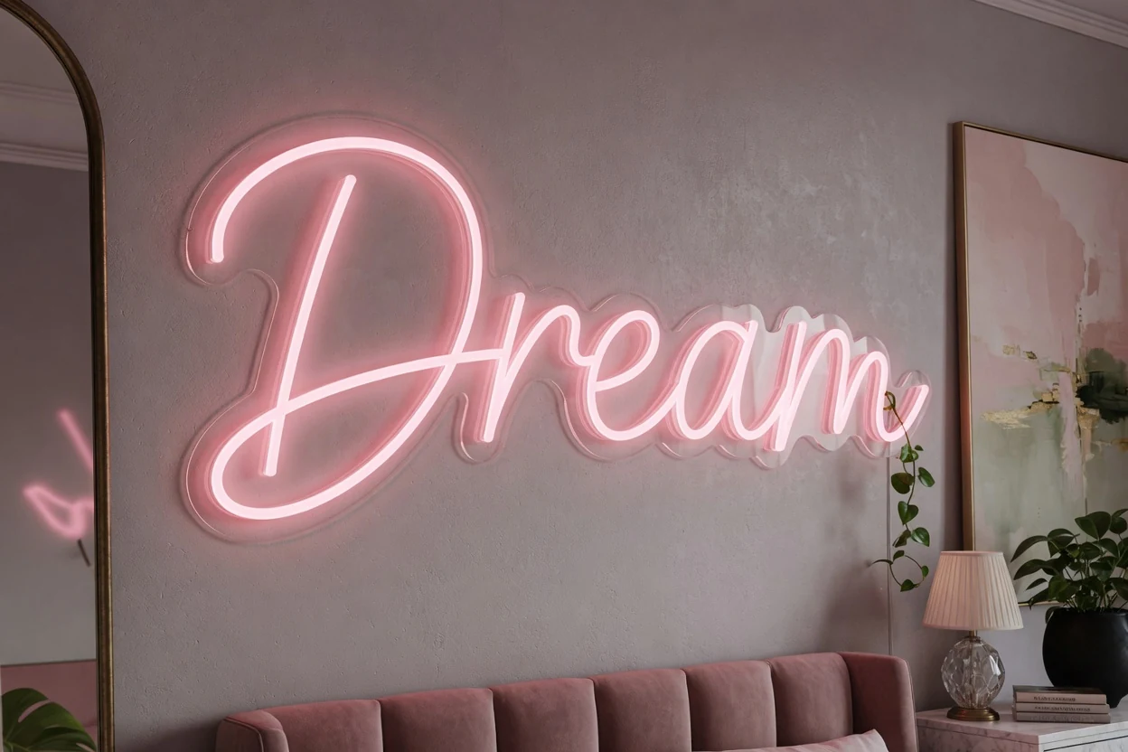 Glass neon vs LED neon image
