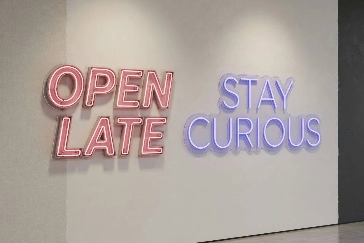 Glassneon vs LED neon bilde 1