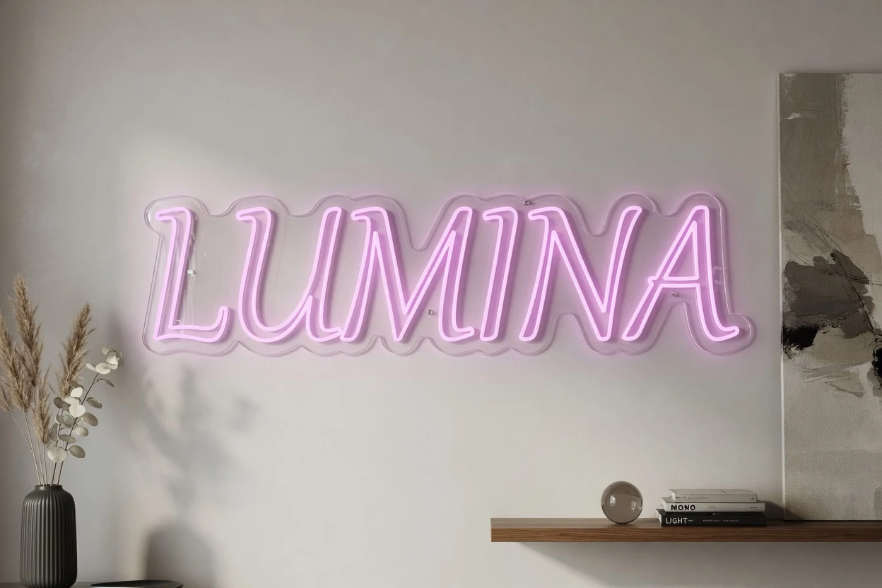 Glassneon vs LED neon bilde