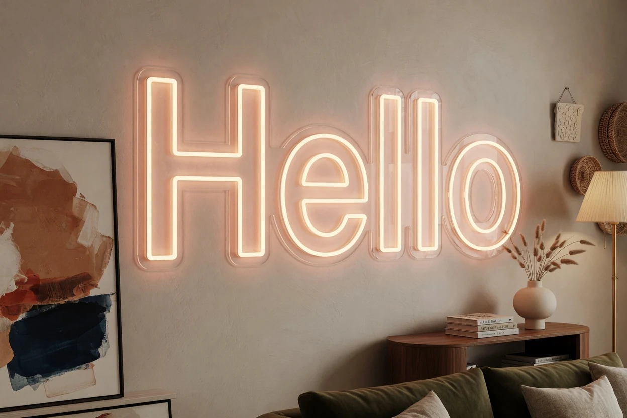 Glassneon vs LED neon bilde