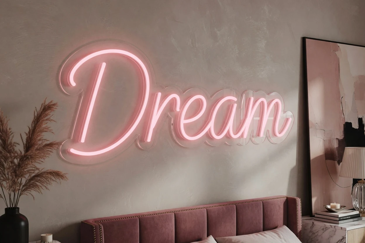 Glassneon vs LED neon bilde