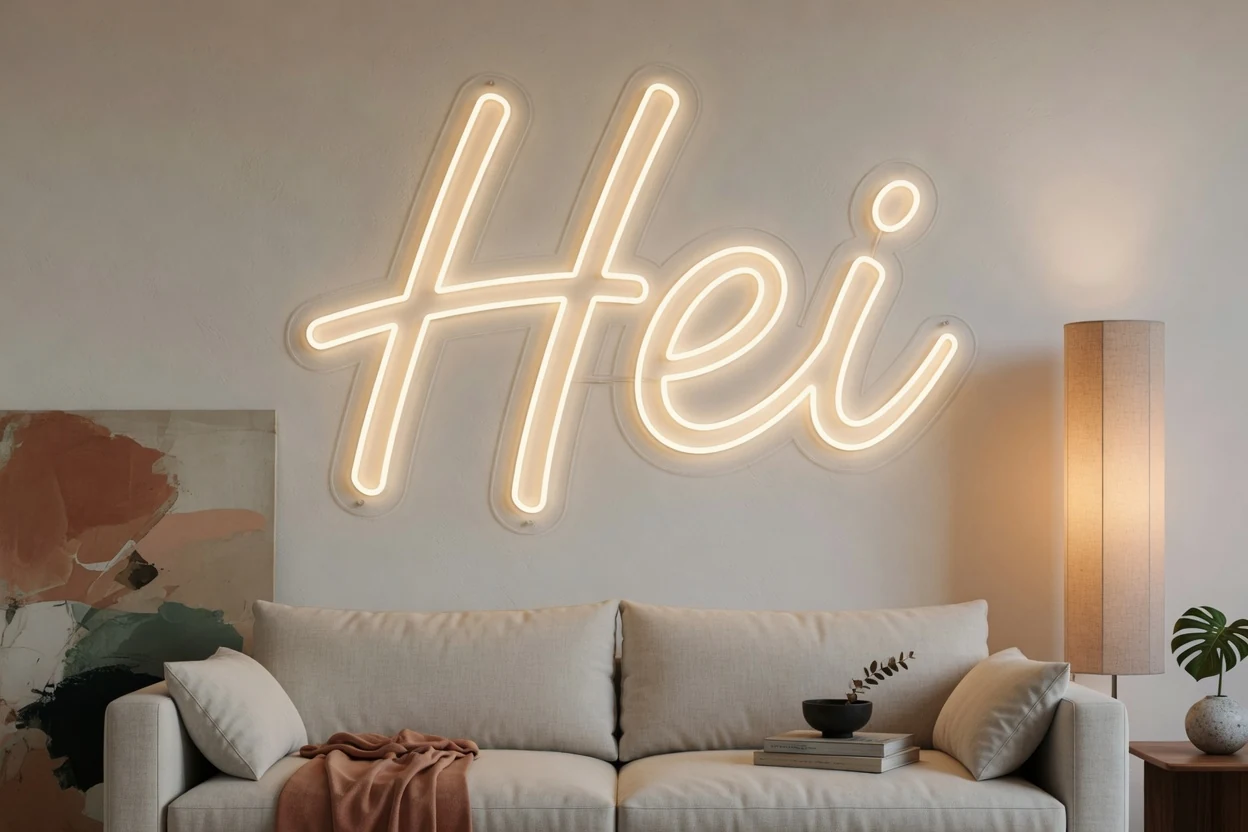Henge opp neonskilt bilde 1