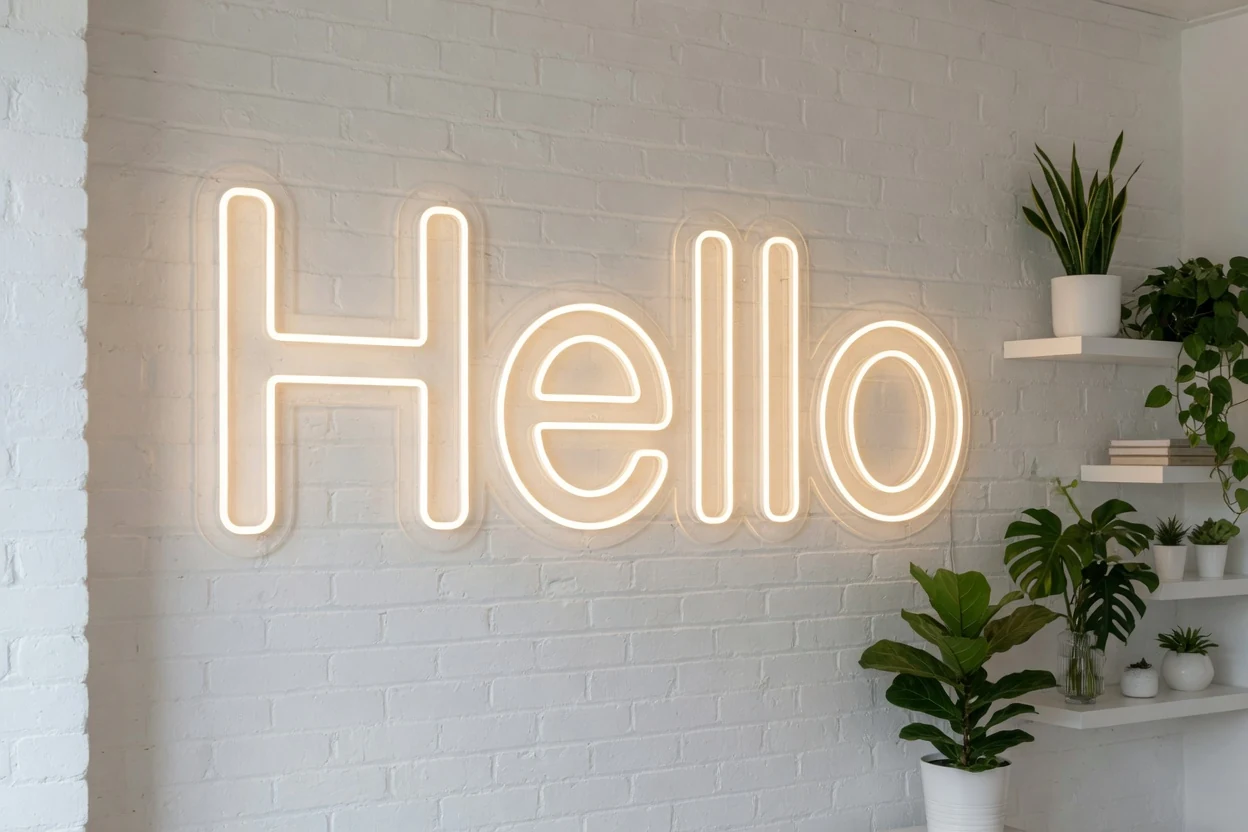 LED Neonschild aufhängen und befestigen Bild