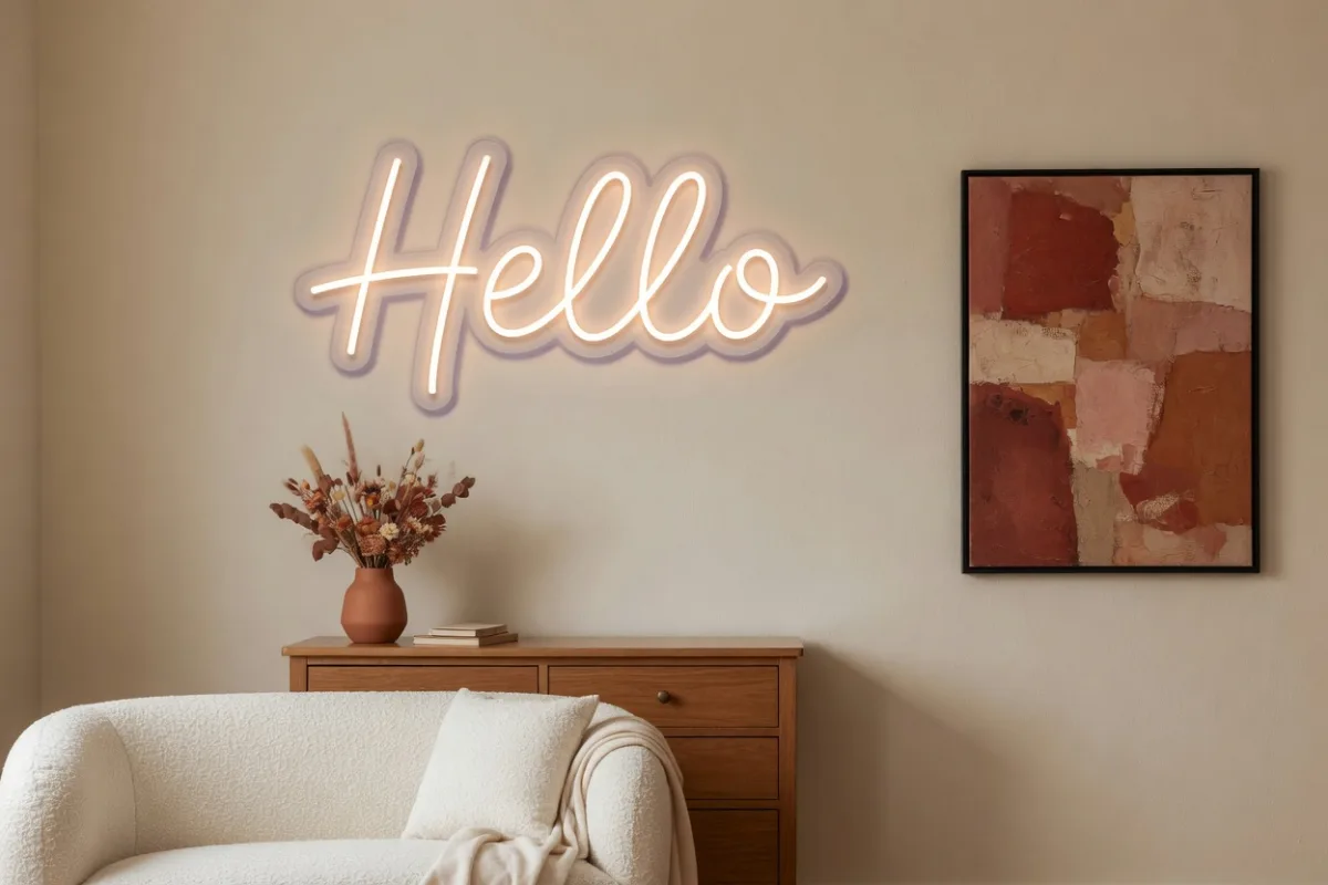 Néon de vidro vs néon LED imagem