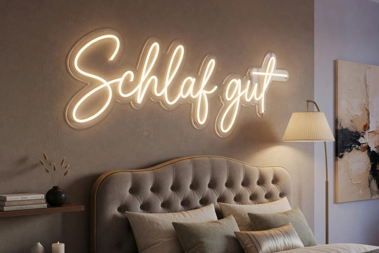 Neonschild Schlafzimmer Bild 1