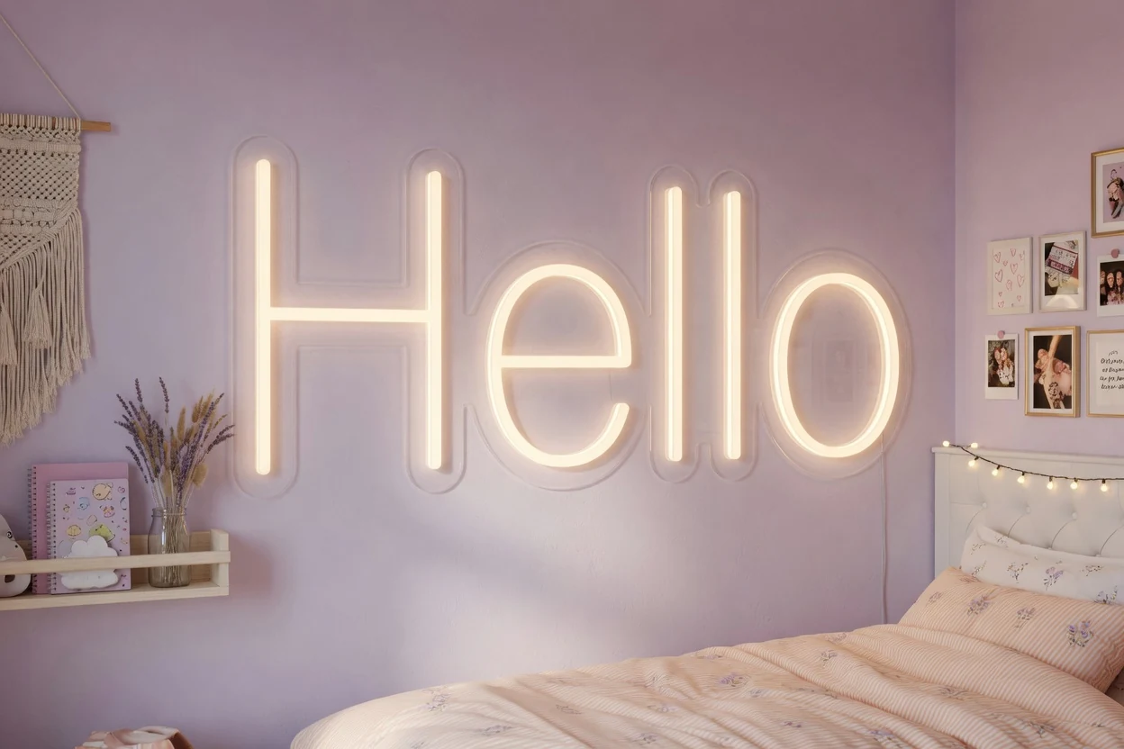 Neonschild Schlafzimmer Bild